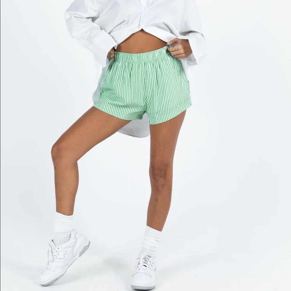 NWT Green Stripe Shorts